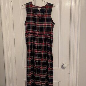 Vintage Talbots Jumper/Pinafore Dress, Stewart Black Plaid Sz8